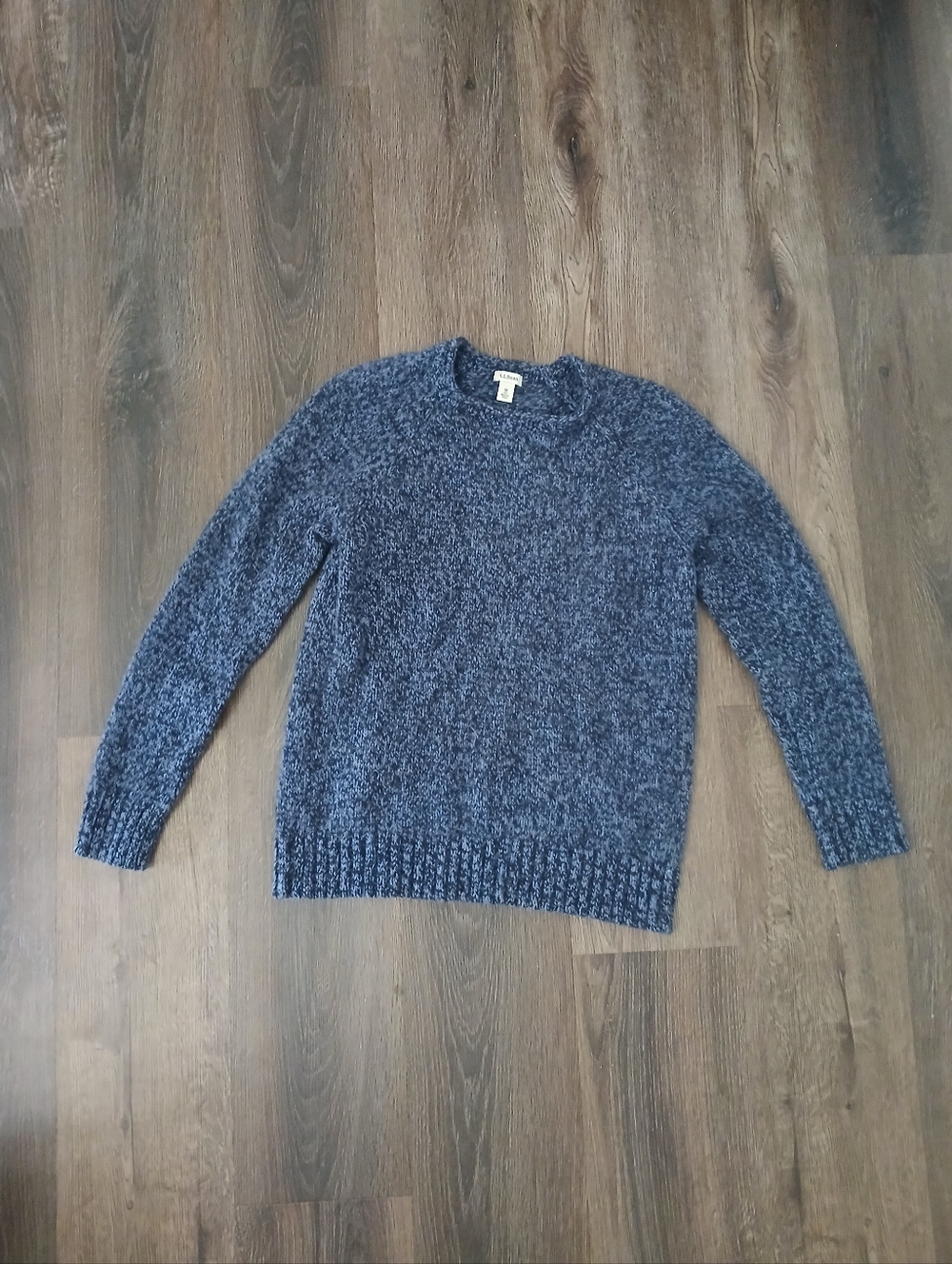 Blue Crewneck Sweater Soft Knit Lambswool Size Medium